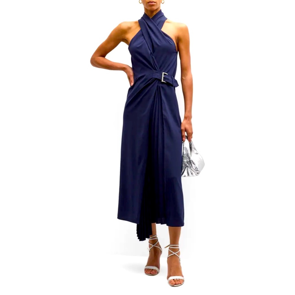 A.L.C. Fiona Belted Halter MIDI Dress